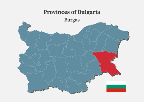 Vector map of Bulgaria - Burgas Province