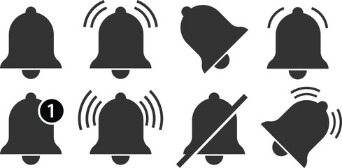 Notification Bell Icons Set
