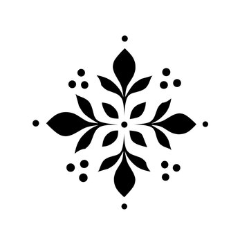 Versatile set of four symmetric black graphics. Includes floral elegance and dynamic tribal ornaments. Perfect for logos, stencils, or tattoos.