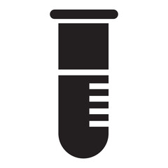 Science Lab Test Tube Icon Medical Chemistry Biology Health Care Data Discovery Analysis Vector Symbol Future Study Aim