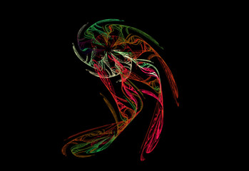 Crazy mystical coloured light effects. Incredible combinations of abstract light lines. Abstract vortex of cosmic energy.