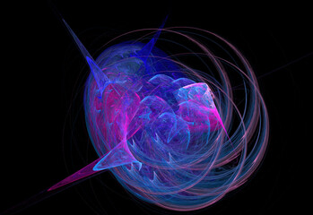 Crazy mystical coloured light effects. Incredible combinations of abstract light lines. Abstract vortex of cosmic energy.