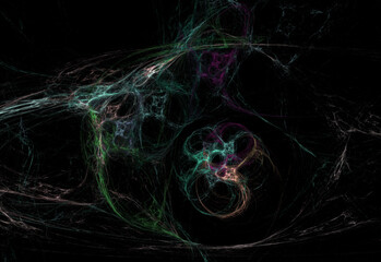 Crazy mystical coloured light effects. Incredible combinations of abstract light lines. Abstract vortex of cosmic energy.