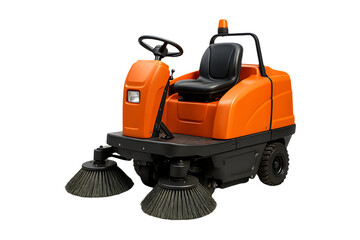 Fototapeta premium Industrial Ride On Sweeper Machine Isolated on a Transparent Background