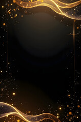 Professional Empty Holiday Event Banner for 2025 &ndash; 2026 in Black and Gold