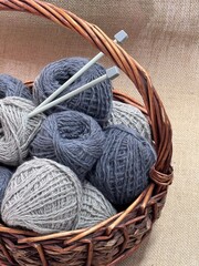 basket of yarn