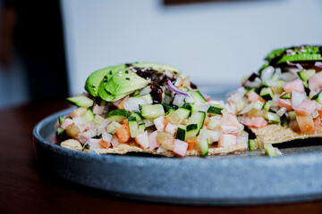 Tostada de mariscos