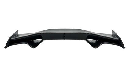 Sleek black carbon fiber rear diffuser element for high performance automotive aerodynamics design