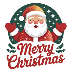 christmas card with santa claus