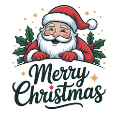 christmas card with santa claus