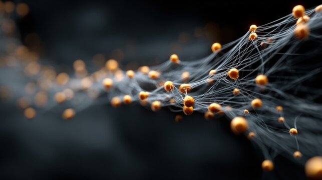 Exploring data flow in modern technology with artificial intelligence and neural networks creating connections and networks in business analysis and management - Powered by Adobe