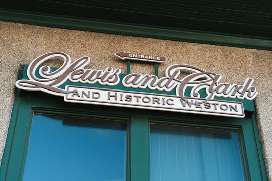 Lewis and Clark Historical Marker Sign in Weston, Missouri in 2025