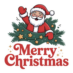 christmas card with santa claus