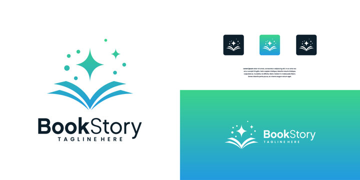 Bookstore Logo template. Design logo inspiration