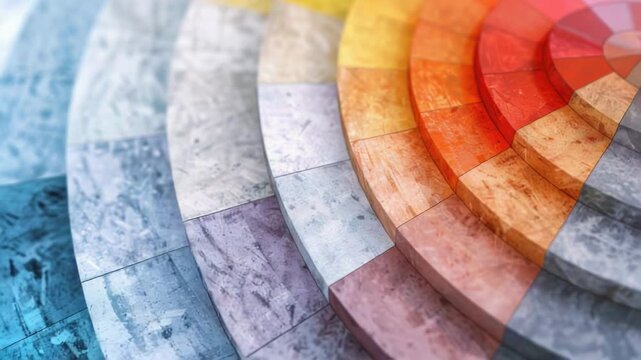 Video A detailed shot of a vibrant circular pattern