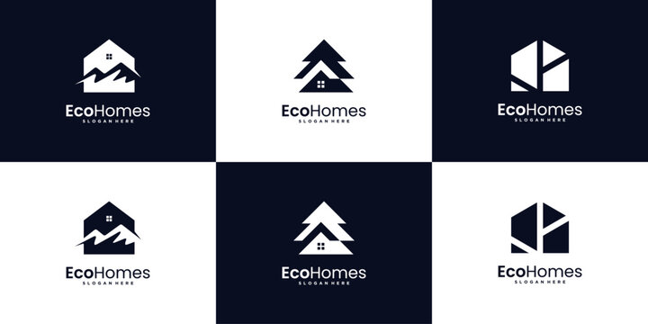 Set of home property logo design