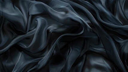 Video A close-up shot of a piece of black fabric