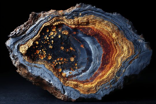 hearth stratigraphy slice shows charcoal and ash layers