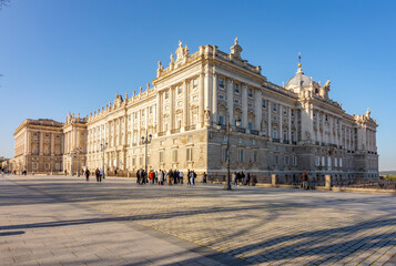 Obraz premium Royal palace on Oriente square in Madrid, Spain