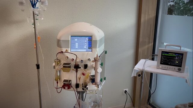 Hospital Apheresis And Monitoring Equipment, Clinical Environment With Advanced Medical Devices
