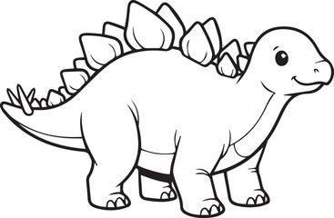 Dragon walking with a soft rounded cute fantasy style in clean minimal line art one line art