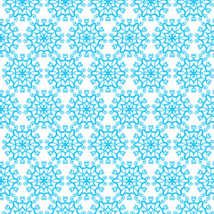 Winter seamless pattern with snowflakes, holiday background. Vector illustration for fabric, textile wallpaper, posters, gift wrapping paper. Christmas vector illustration. Falling snow.