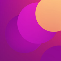 Purple gradient abstract background with gold circle shapes