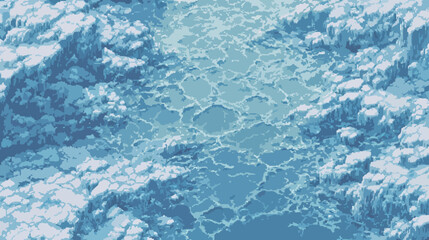 Pixel art ice texture