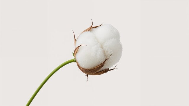 Cotton flower with green stalk. 1997