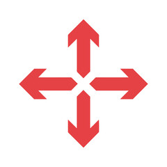 four way arrow direction icon
