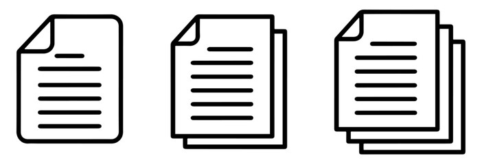 document paper contract icon set