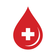 medical blood drop icon vector