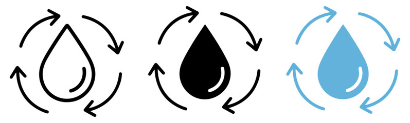 eco friendly recycle water icon vector