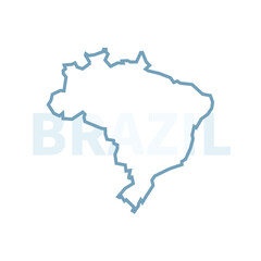 Map of Brazil &ndash; Country Outline Vector