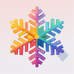Detailed Snowflake Illustration | Winter Decorative Vector