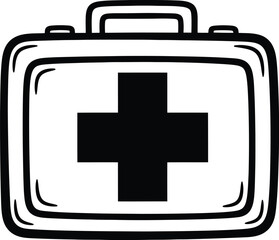 First Aid Medical Kit Vector Icon