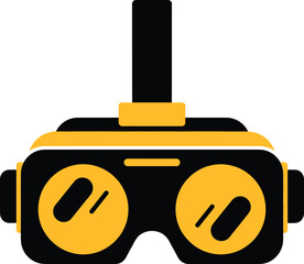 Virtual Reality Headset Gaming Vector Icon