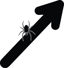 Arrow Direction Symbol with Spider Icon