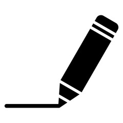 線を描く鉛筆のソリッドアイコン /Pencil Drawing Line Solid Icon
