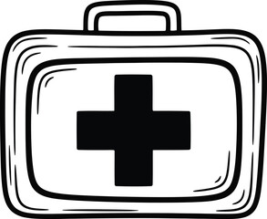 First Aid Medical Kit Icon Illustration