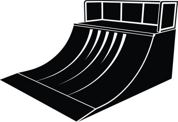 Skateboard Ramp Park Vector Illustration