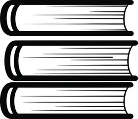 Stack Of Books Education Symbol Vector Illustration