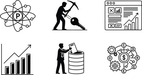 Business Science And Technology Icons Vector Illustration