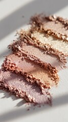 Crushed Shimmer Makeup Powders in Pink, Peach, and Purple Tones for Beauty, Fashion, and Creative Photography