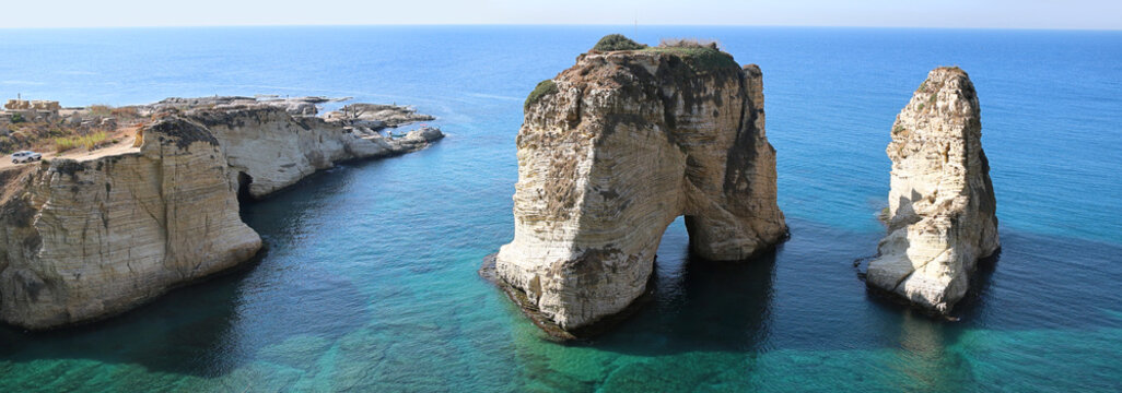 Panoramic view of the Beirut Coastline, Lebanon