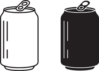 Open and closed soda can drink beverage also transparent background