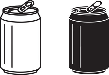 Open and closed beverage can drink soda also transparent background