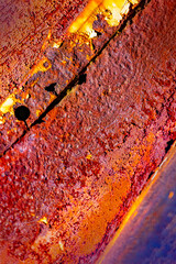 Bright colors and texture create an abstract background.