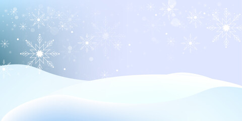 winter landscape with snowflake