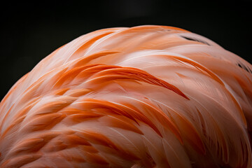 Close up of flamingo feather in shap detaila.CR3